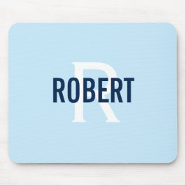 Alfombrilla De Ratón Nombre de monograma de hombres verdes de sabio mod