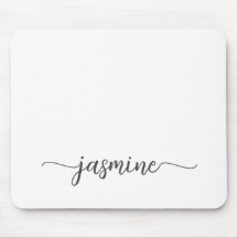 Nombre de monograma personalizado blanco simple fe