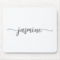 Nombre de monograma personalizado blanco simple fe