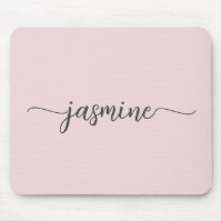 Nombre de monograma personalizado de color rosa Ru
