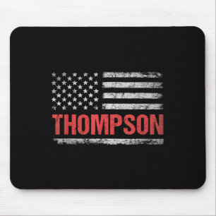 Alfombrilla De Ratón Nombre de Thompson Bandera Americana - Apellido de