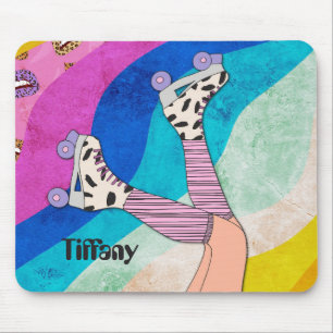 Alfombrilla De Ratón Nombre del Chica Rollerskate Mousepad de estilo de