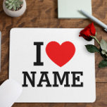 Alfombrilla De Ratón Nombre del corazón<br><div class="desc">Escriba el nombre o texto deseado en la sección de nombres.</div>