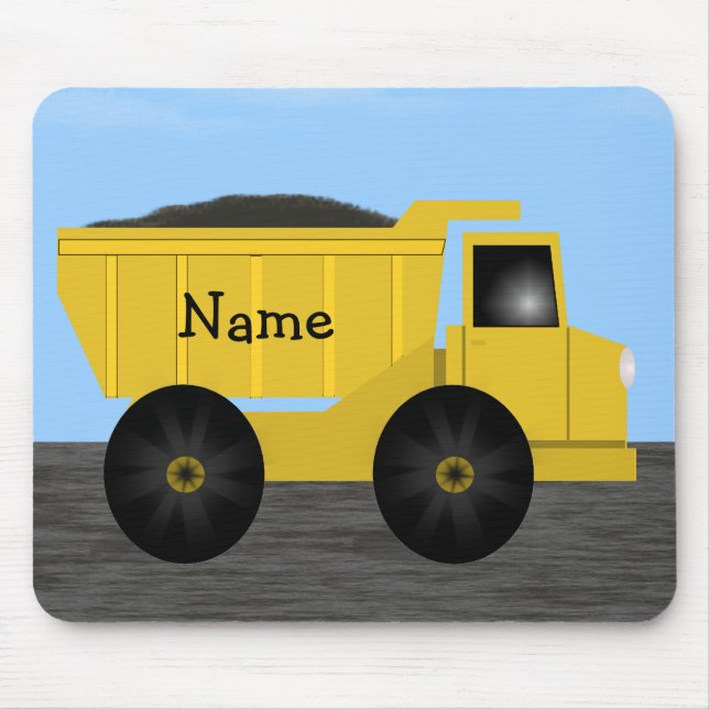 Alfombrilla De Ratón Nombre Dump Truck Mousepad - Plantilla (Frente)