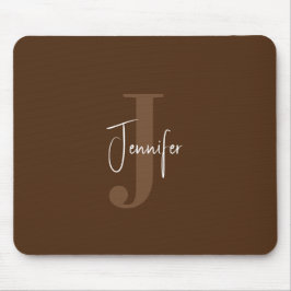 Alfombrilla De Ratón Nombre Minimalista moderno y Monograma inicial Mar