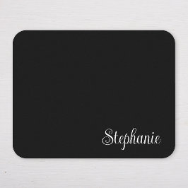 Alfombrilla De Ratón Nombre moderno femenino en blanco y negro