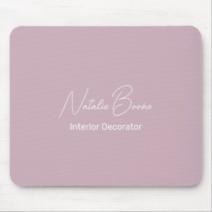Alfombrilla De Ratón Nombre Monograma Decorador interior rosa de color 