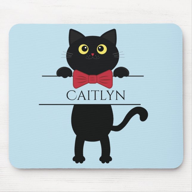 Alfombrilla De Ratón Nombre personalizado Almohadilla de ratón Kitty, A (Frente)