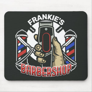 Alfombrilla De Ratón NOMBRE personalizado Barbería de retro de barbería