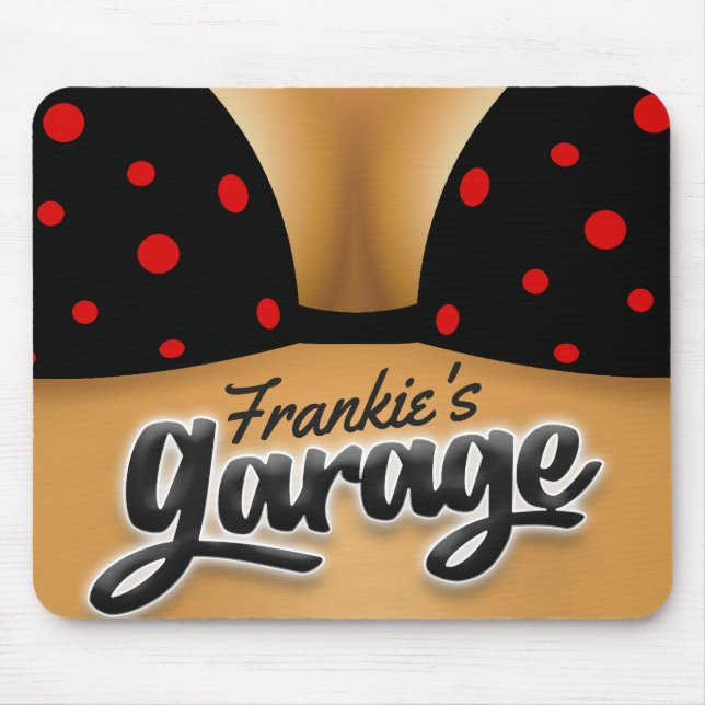 Alfombrilla De Ratón NOMBRE Personalizado Bikini Babe Chica Man Cave Ga (Frente)