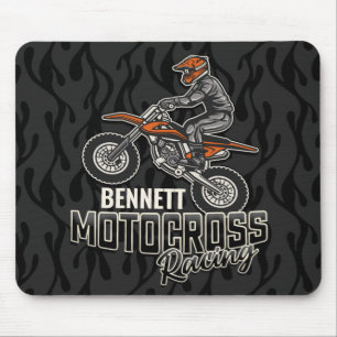 Alfombrilla De Ratón NOMBRE personalizado Carreras Motocross de ciclism