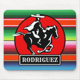 Alfombrilla De Ratón NOMBRE Personalizado Carro Caballo Serape Español