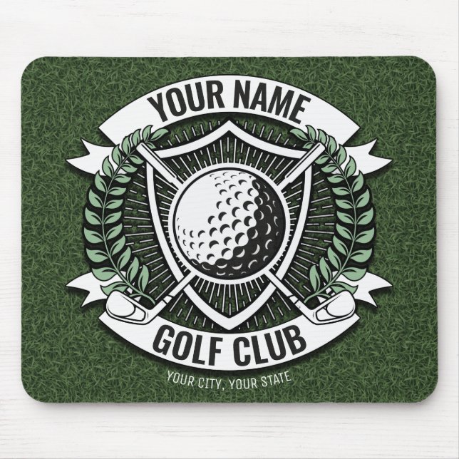 Alfombrilla De Ratón NOMBRE personalizado Club de Golf Golf Club Turf C (Frente)