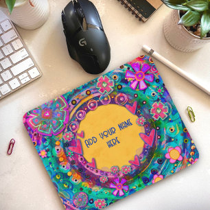 Alfombrilla De Ratón Nombre personalizado de flor de bonito Inespirivit