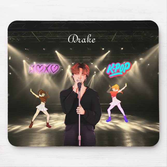 Alfombrilla De Ratón Nombre personalizado de la música K-Pop (Frente)