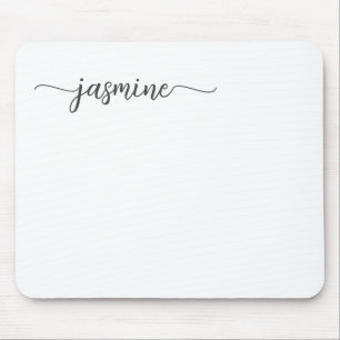 Alfombrilla De Ratón Nombre personalizado de monograma simple femenino 