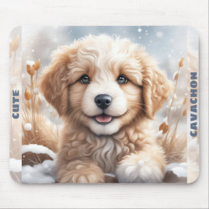 Alfombrilla De Ratón Nombre personalizado de nieve de invierno de cacho