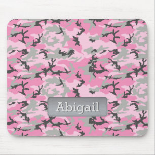 Alfombrilla De Ratón Nombre personalizado del patrón de vídeo rosado