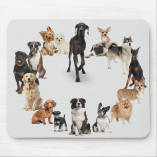 Alfombrilla De Ratón Nombre personalizado del perro Mascota de raza de