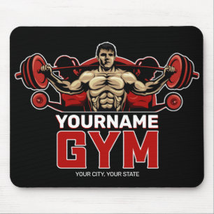 Alfombrilla De Ratón NOMBRE Personalizado Fitness Home GYM Levantamient