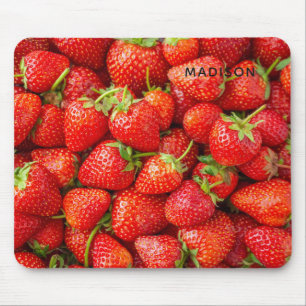 Alfombrilla De Ratón Nombre personalizado Fresas