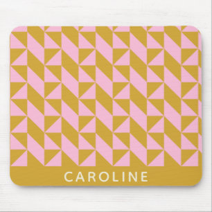 Alfombrilla De Ratón Nombre personalizado Geométrico moderno amarillo r