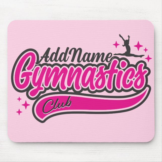 Alfombrilla De Ratón NOMBRE personalizado Gimnasia de salto dividido de (Frente)