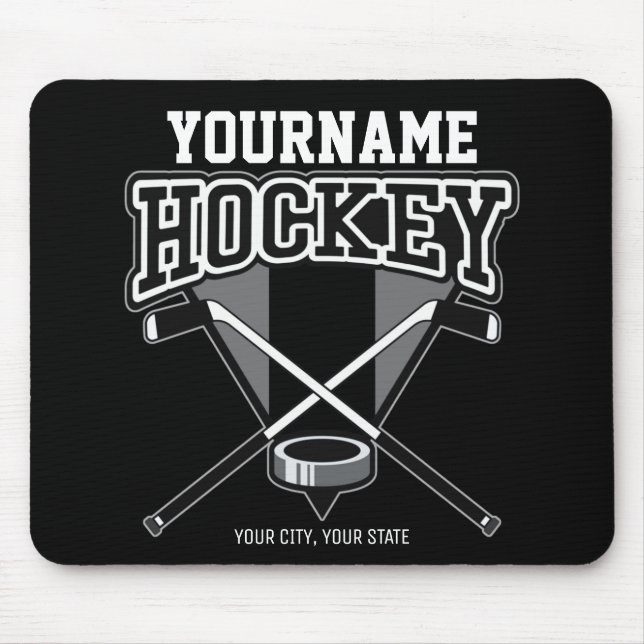 Alfombrilla De Ratón NOMBRE personalizado Jugador de hockey Equipo de p (Frente)
