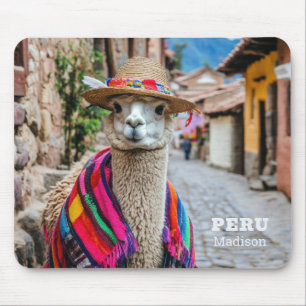 Alfombrilla De Ratón Nombre personalizado Llama Perú