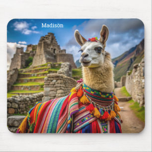 Alfombrilla De Ratón Nombre personalizado Llama Perú