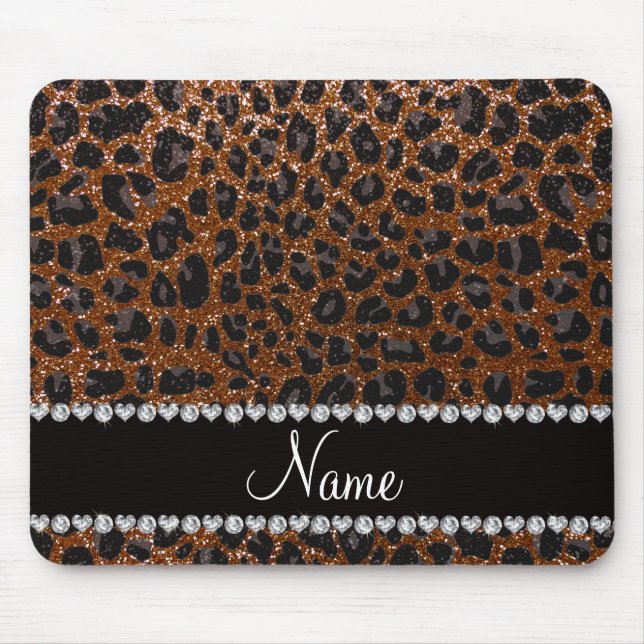 Alfombrilla De Ratón Nombre personalizado marca de leopardo de purpurin (Frente)