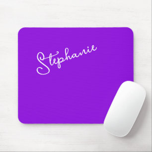Alfombrilla De Ratón Nombre personalizado moderno púrpura Script minima