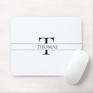 Alfombrilla De Ratón Nombre personalizado monogramado elegante