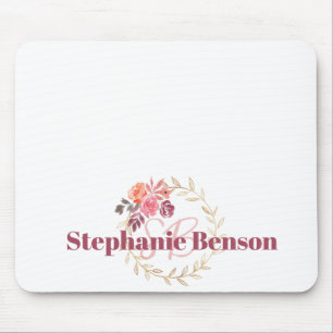 Alfombrilla De Ratón Nombre personalizado Mousepad Hermosa acuarela f