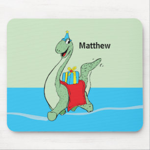 Alfombrilla De Ratón Nombre personalizado, niño, dinosaurio de cumpleañ