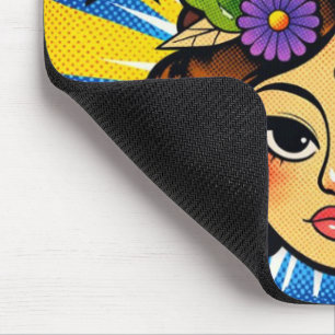 Alfombrilla De Ratón Nombre personalizado Pop art vibrante vintage para