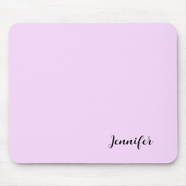 Alfombrilla De Ratón Nombre personalizado Simple Cute Pastel Lavender (Frente)