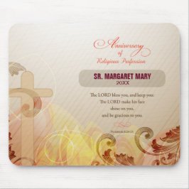 Alfombrilla De Ratón Nombre personalizado y monja de año, 60º aniversar