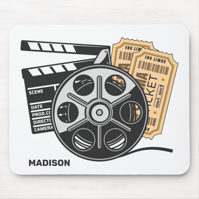 Alfombrilla De Ratón Nombre personalizado y película de color (Frente)