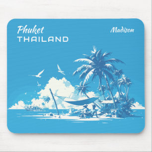 Alfombrilla De Ratón Nombre personalizado y texto Phuket Tailandia