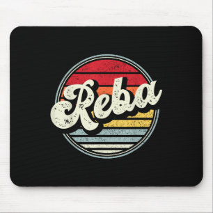 Alfombrilla De Ratón Nombre reba vintage estilo retro estilo 70s 80s pr