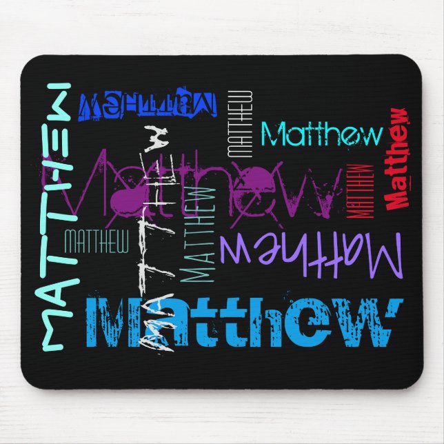 Alfombrilla De Ratón Nombre repetido personalizado 7 letras Mousepad (Frente)