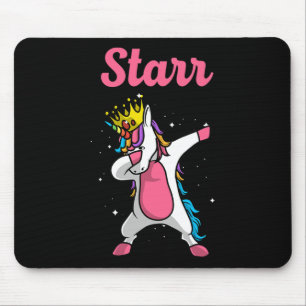 Alfombrilla De Ratón Nombre Starr Personalizado Cumpleaños Unicornio Da