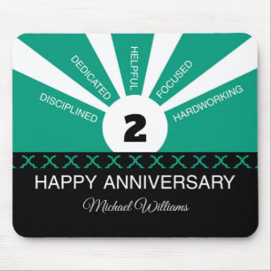 Alfombrilla De Ratón Nombre y año personalizados, aniversario de emplea