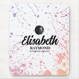 Alfombrilla De Ratón Nombre y foto de la acuarela de la plataforma