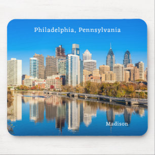 Alfombrilla De Ratón Nombre y texto personalizados Filadelfia Pennsylva