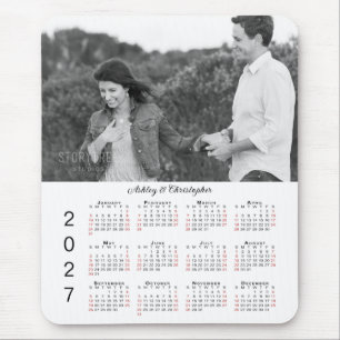 Alfombrilla De Ratón Nombres de Fotos Personalizadas Calendario 2027