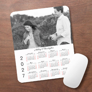 Alfombrilla De Ratón Nombres de Fotos Personalizadas Calendario 2027