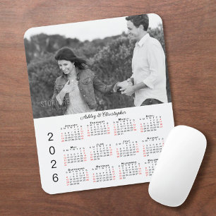 Alfombrilla De Ratón Nombres de Fotos Personalizados Calendario 2026