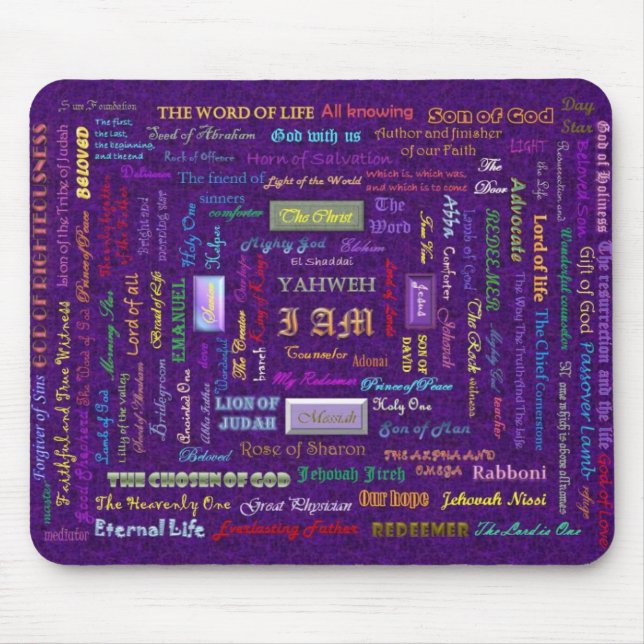 Alfombrilla De Ratón nombres del mousepad de dios (Frente)